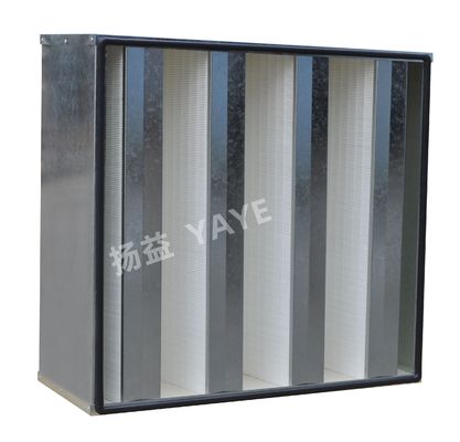 Ein guter Preis. Verzinkter Rahmen V-Bank-Filter Glasfaser HVAC-Filter-Ersatz Online