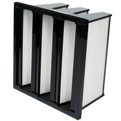 Bom preço. H11 V Bank Air Filter With Low-Resistance Plastic Frame For Sub-HEPA Filtration In HVAC System on-line